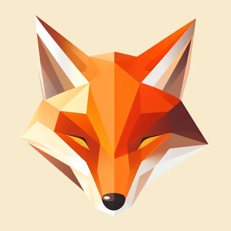 Fuchs Kopf Low Poly Logo Design