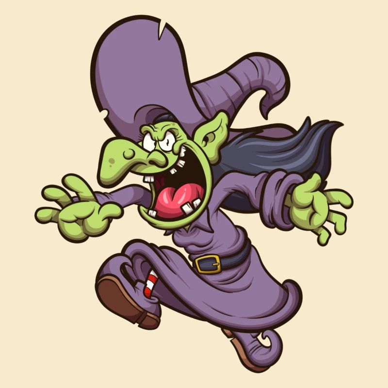 Karikatur-Hexe