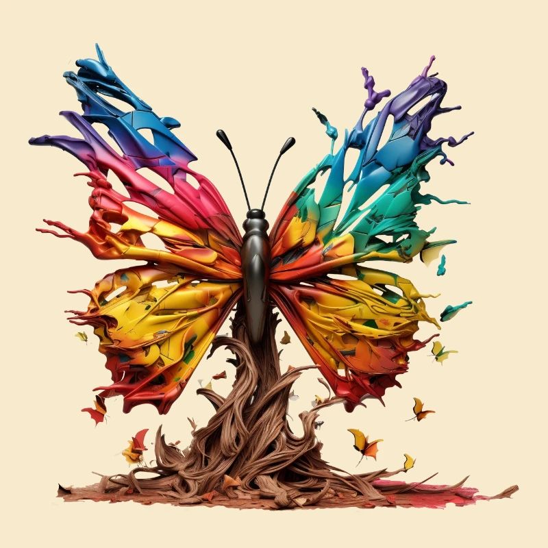 Regenbogen-Schmetterling