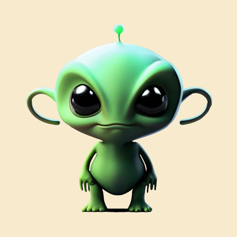 Joyeux Halloween mignon extraterrestre effrayant drôle effrayant