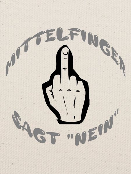Mittelfinger sagt "nein"
