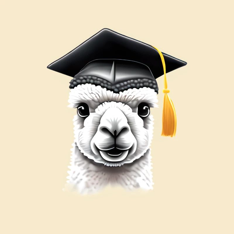 Alpaka Studium Absolvent Bachelor Schulabschluss