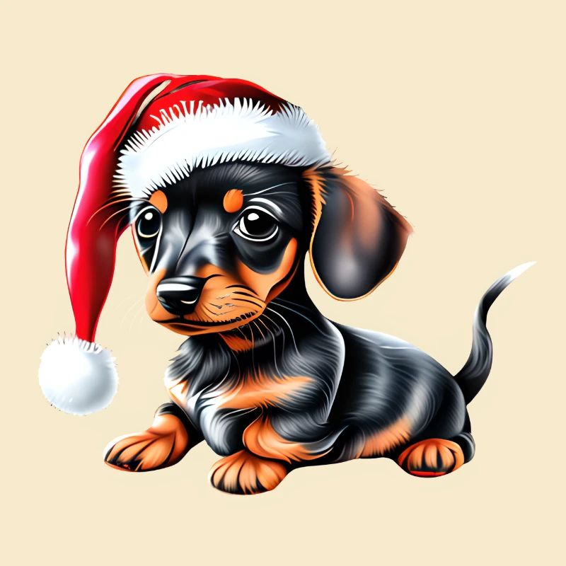 Teckel Noël chiens Noël teckel chiot