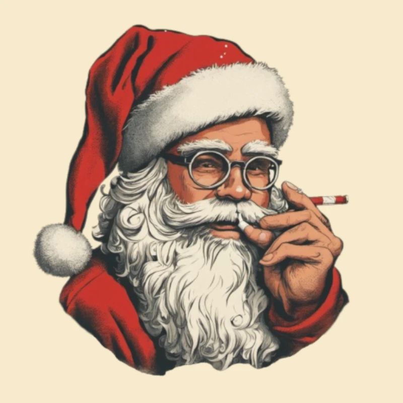 Weihnachtsmann mit Joint