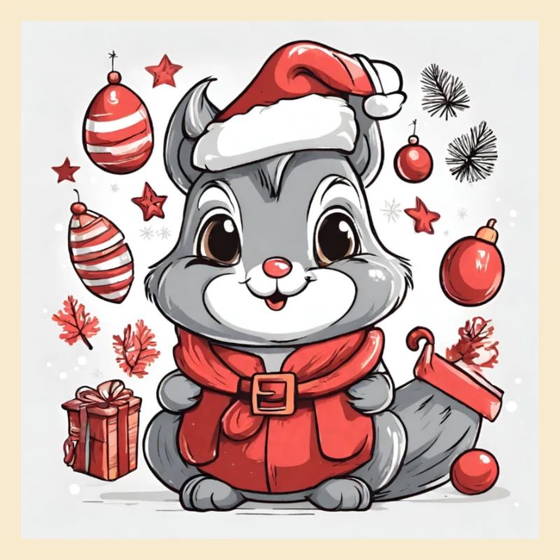Santa Eichhörnchen, Eichhörnchen Weihnachtsmann