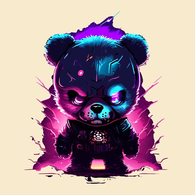 angry teddybear