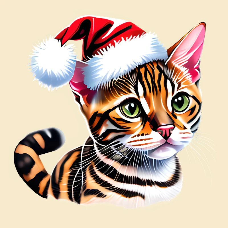 Chaton de Noël chat du Bengale Chaton du Bengale