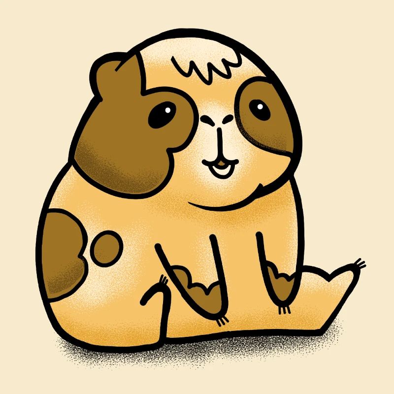 Sitting Squat Guinea Pig