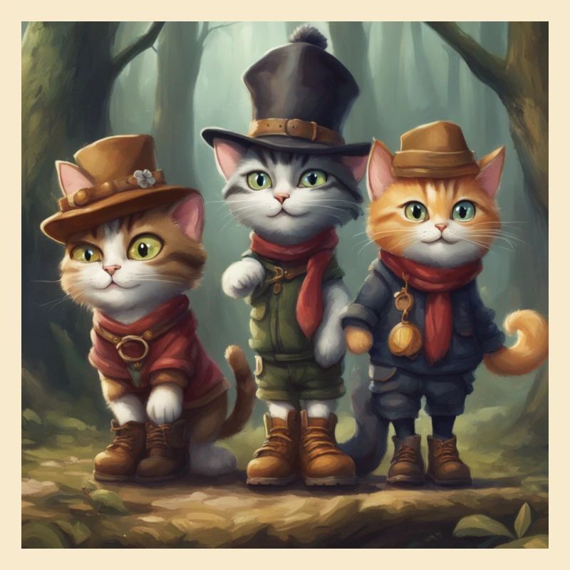 Katzen im Wald