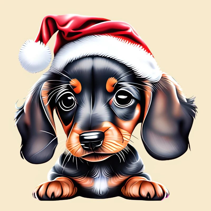 Teckel Noël Teckel Chiot Chien Noël