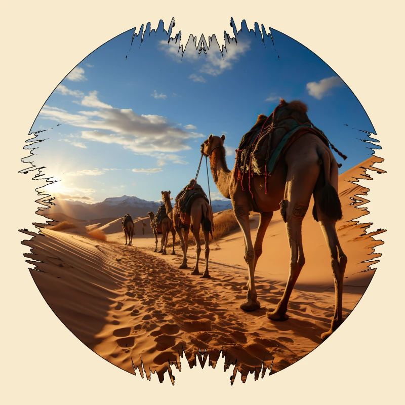 Reise mit einer Kamelkarawane