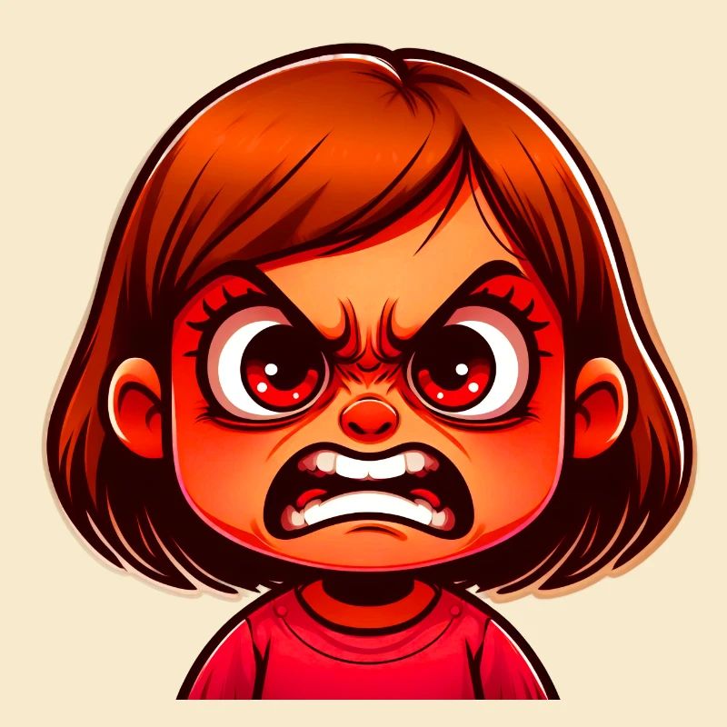 Wütendes Mädchen