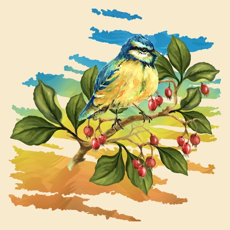 Bunter Vogel