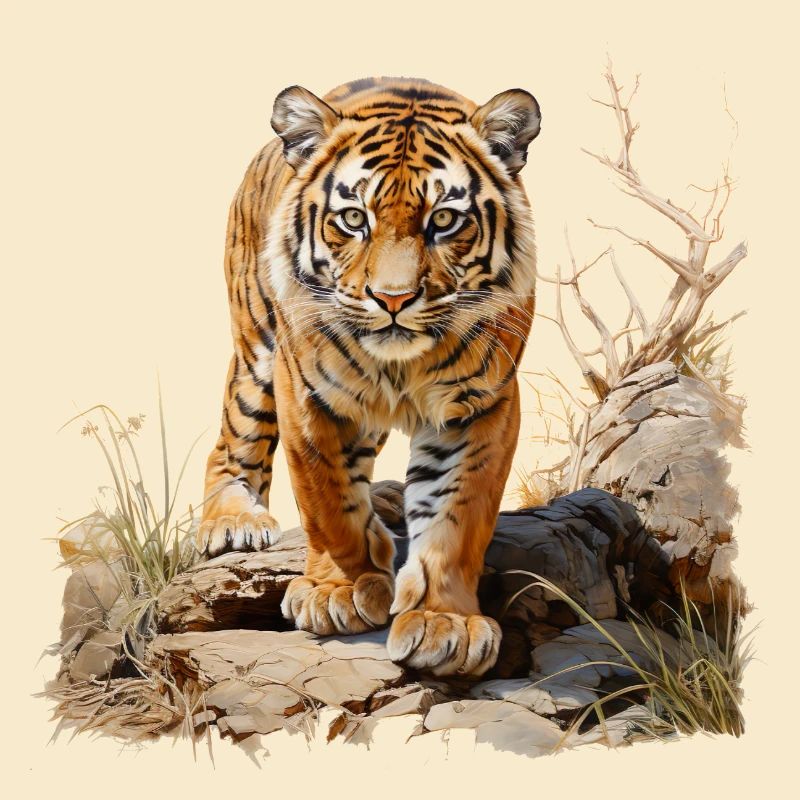 The striped pattern makes a tiger famous