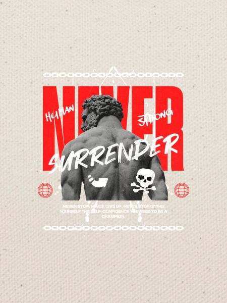 "Never Surrender" Kämpfer Design