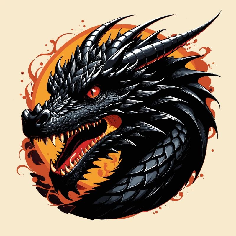 Schwarzer Drache