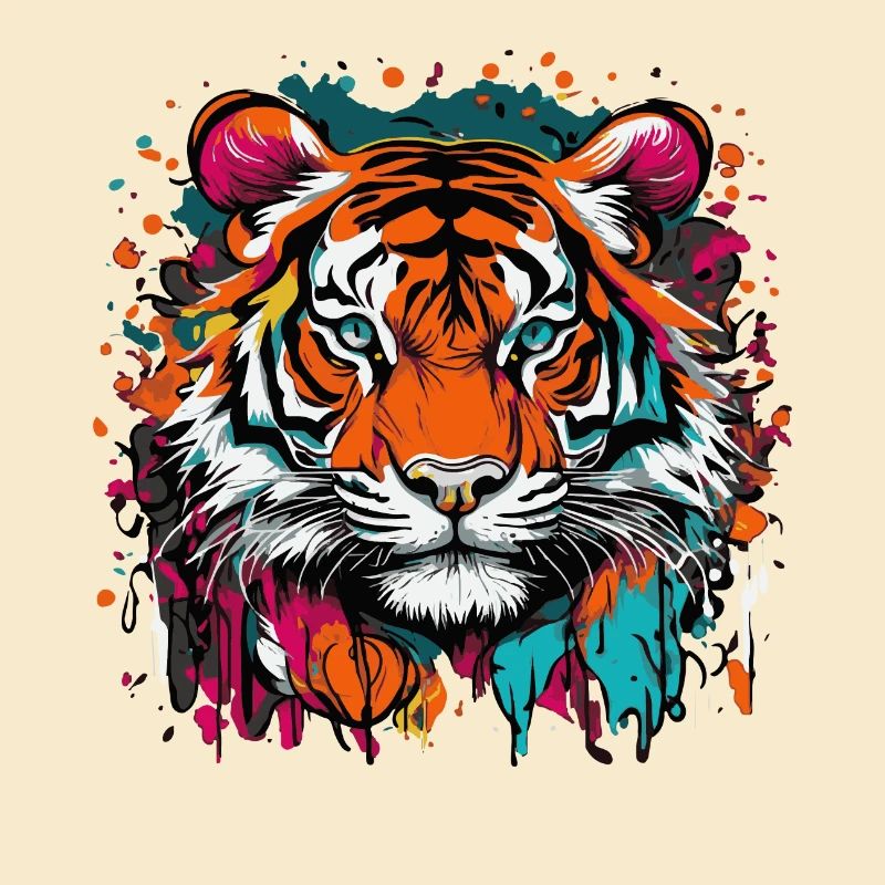 Farbenfroher Tiger