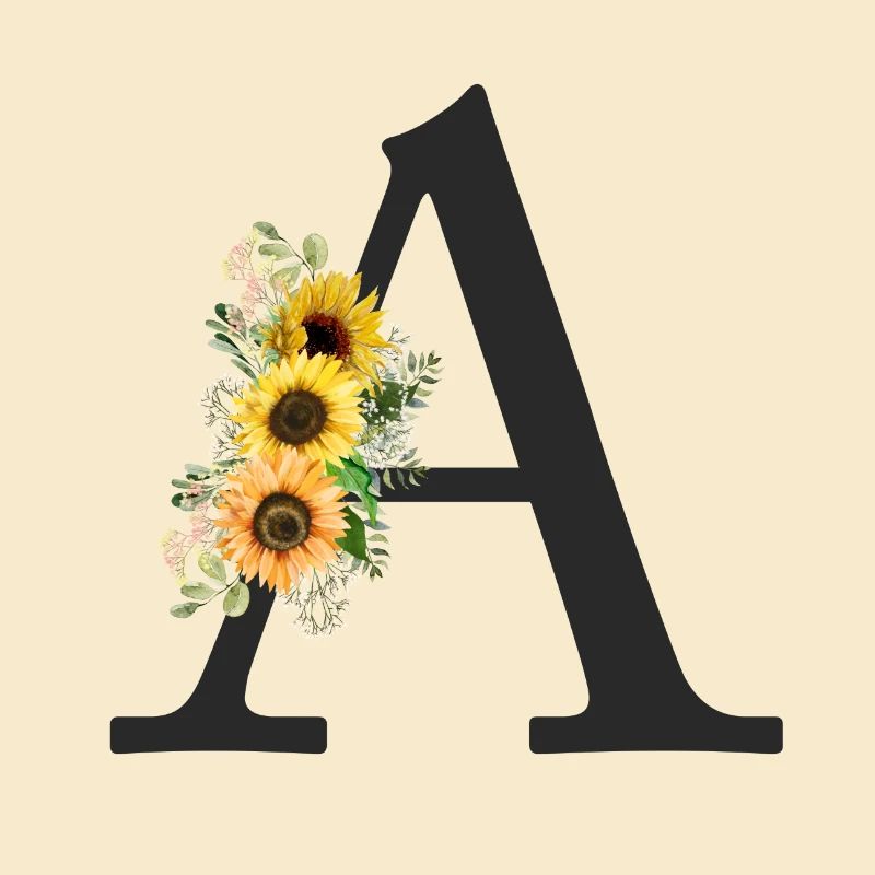 A Monogram Sunflowers
