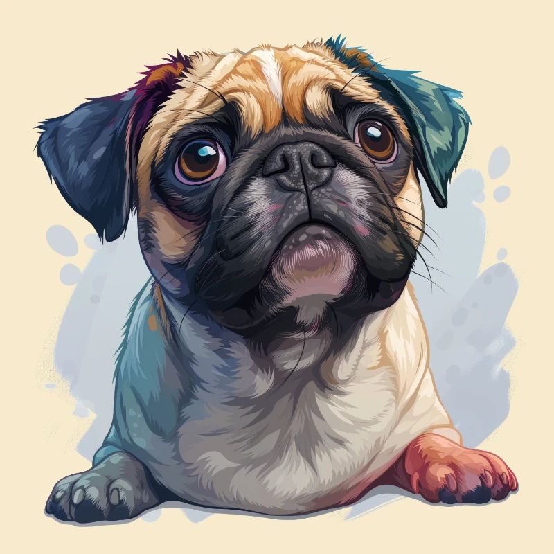 Niedlicher kleiner Mops