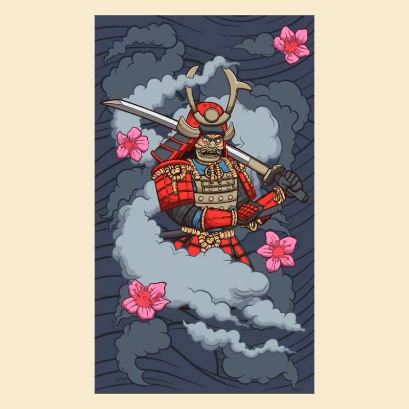 Samurai in Rauch
