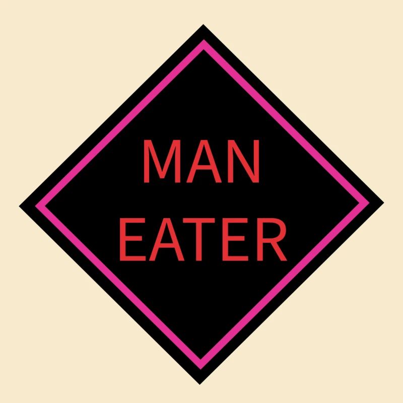 Menschenfresser-Warnschild