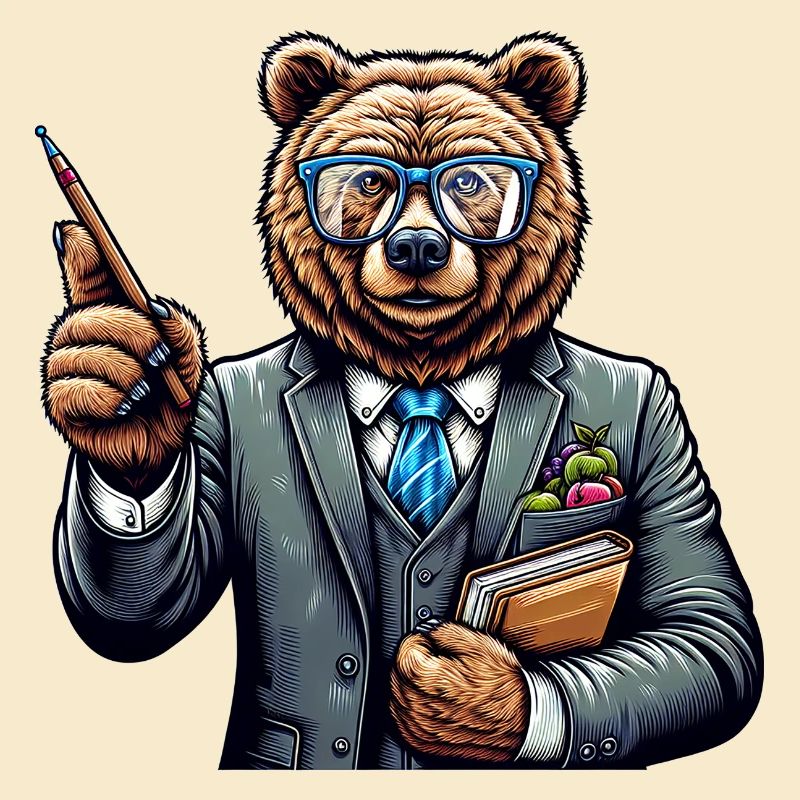 Professeur d’ours mignon