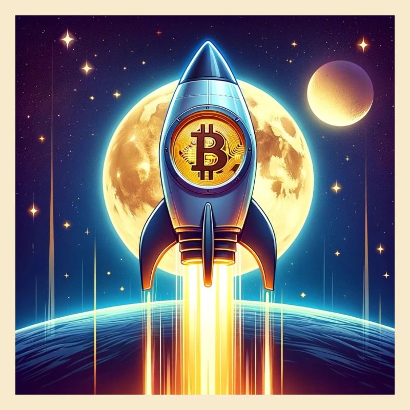 Bitcoin moon rocket