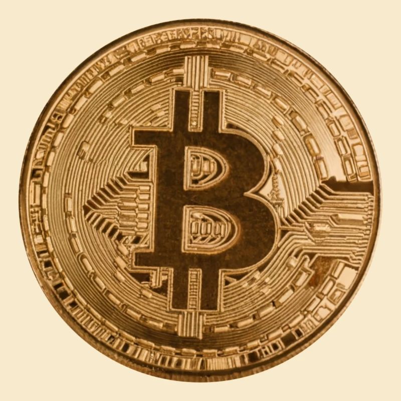 Button "BITCOIN"-Design, Logo, Aufkleber, Magnet