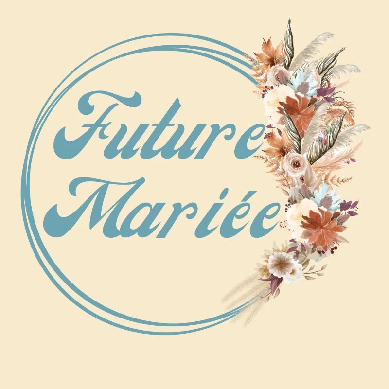 Future mariée fleurs rustique -tshirt assorti