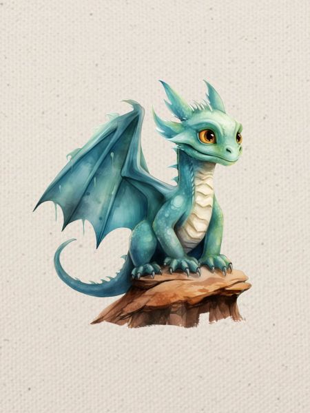 Wasserfarben Drache