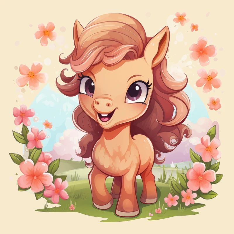 Kawaii Pony Frühling