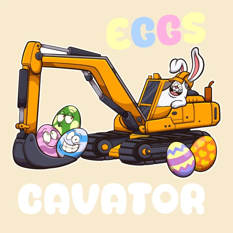 Eggscavator Easter Pun