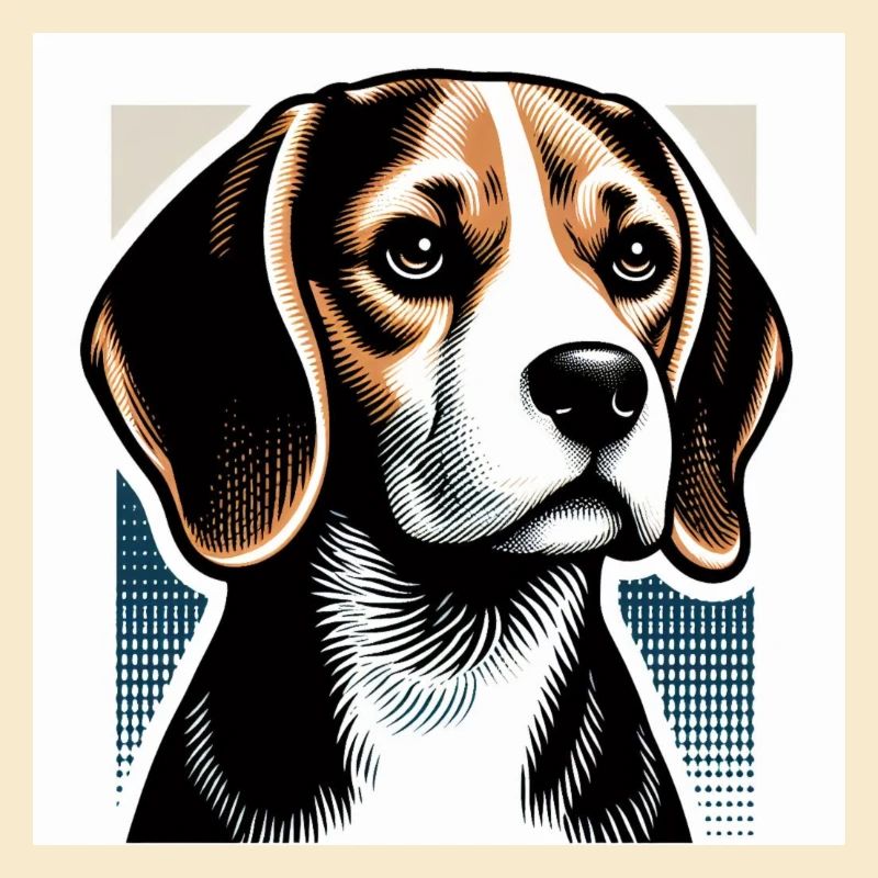 Beagle Risography Vector Style
