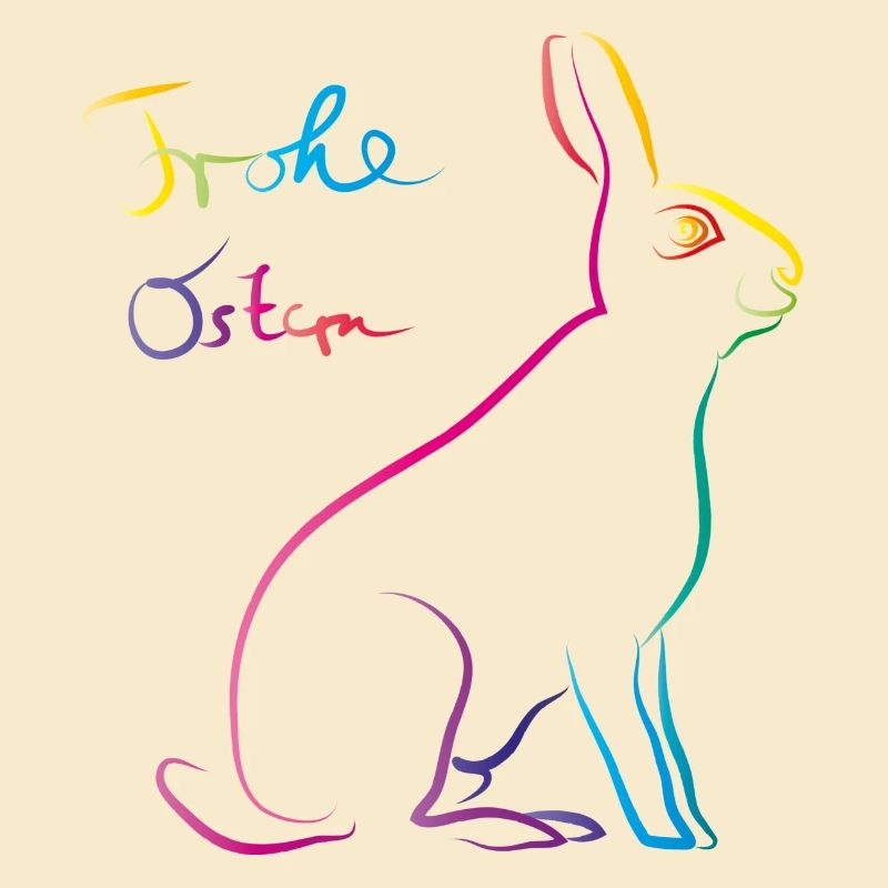 frohe ostern osterhase bunt