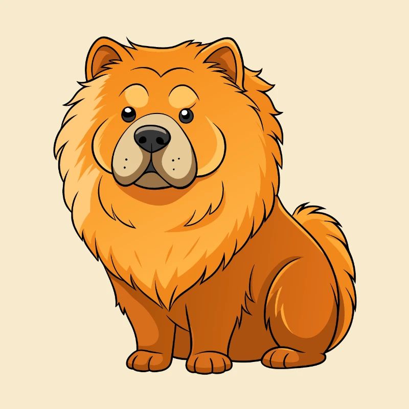 Stoic Chow Chow Guarding Territory