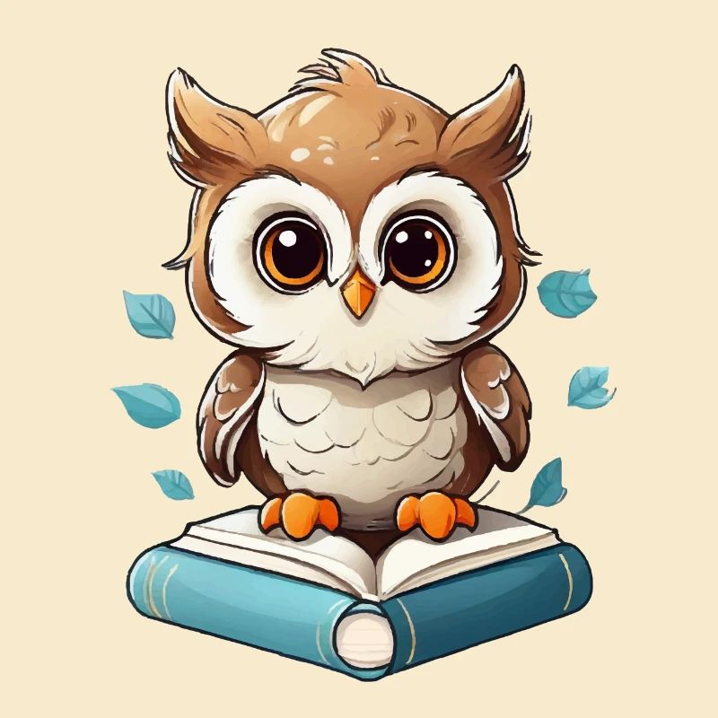 Eule lesen Bücher