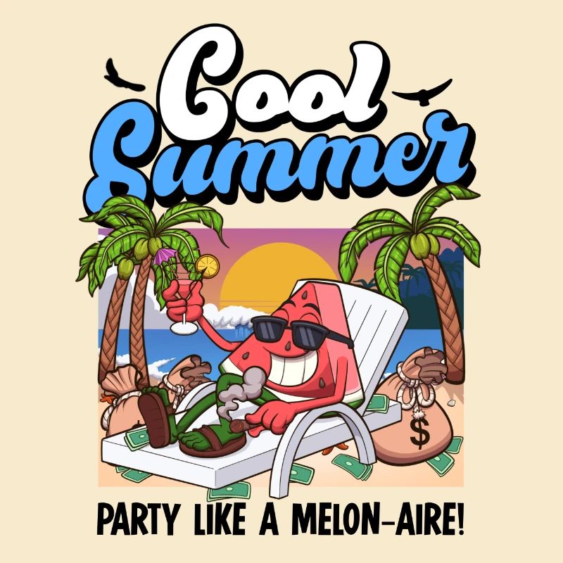 Cool Cartoon Pastèque D’été