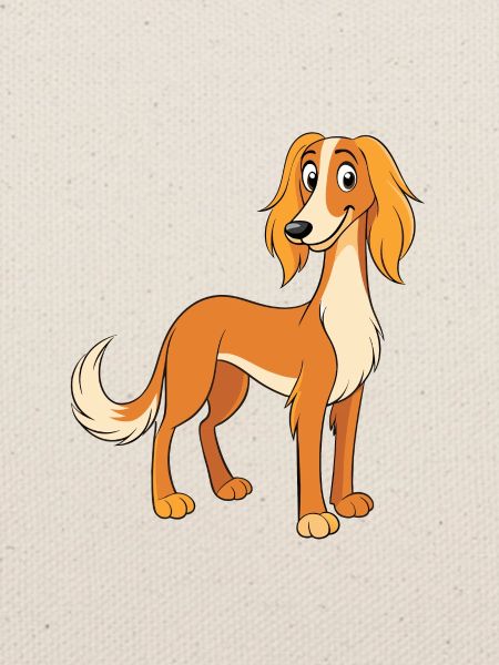Anmutiger Saluki: Digitale Kunst