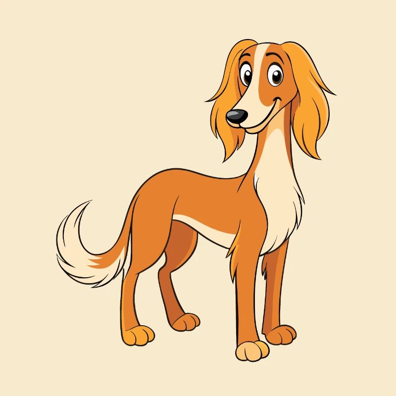 Anmutiger Saluki: Digitale Kunst
