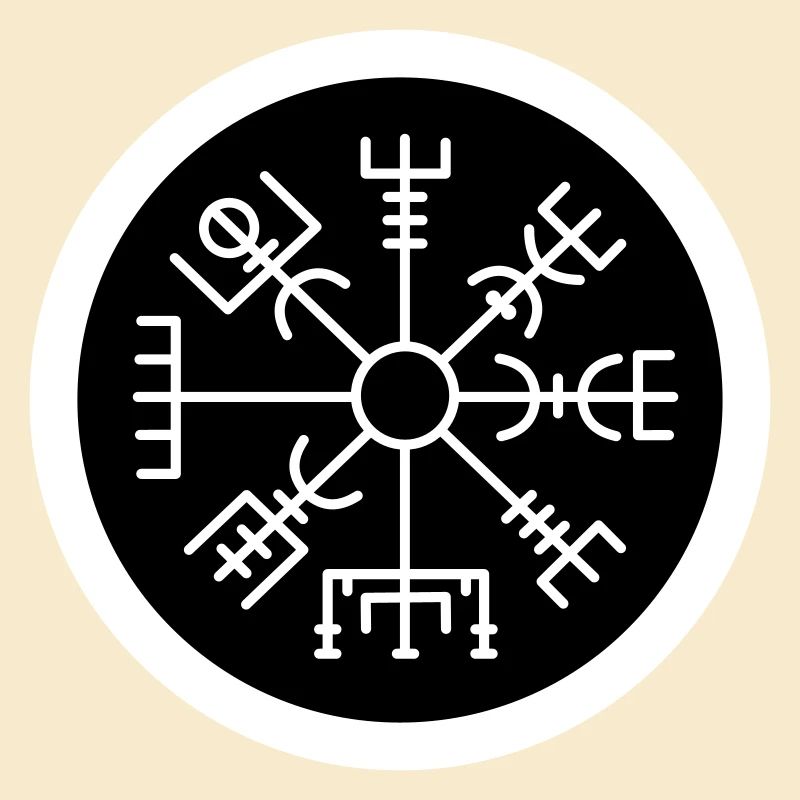 Wikinger Kompass schwarz