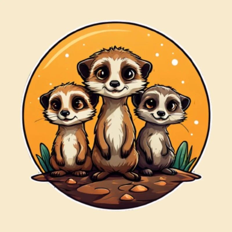 Drei kleine Erdmännchen