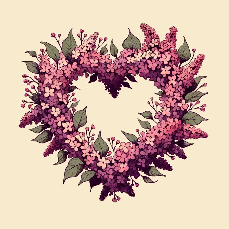 Buisson de fleurs lilas