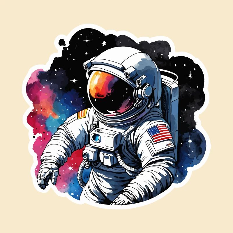 Aquarelle d’astronaute Aquarelle