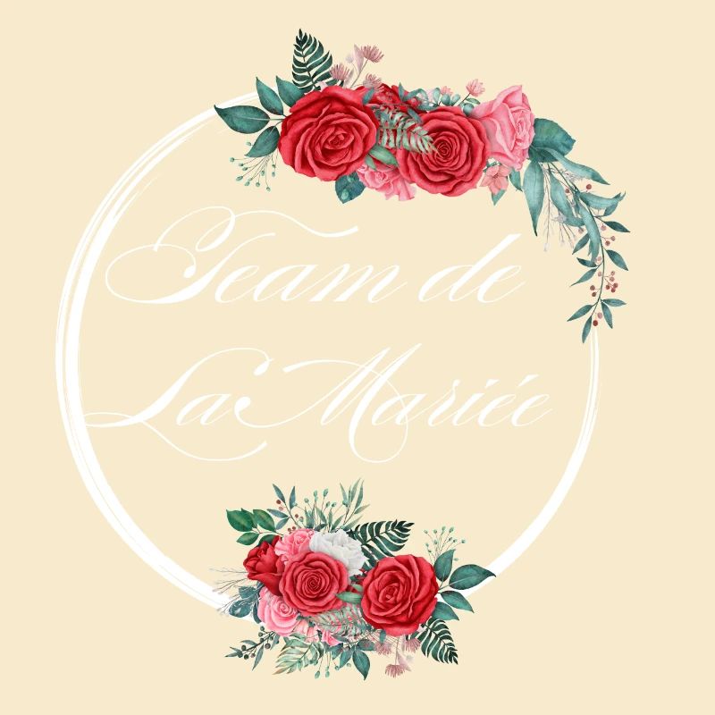 Red Floral Bride Team - Bachelorette Party Gift Idea