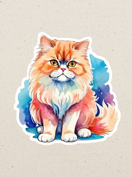 Perserkatze Wasserfarben