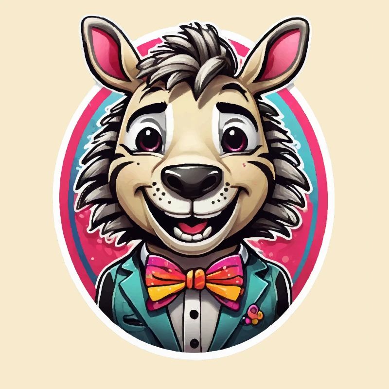 Lustiges Comic Zebra