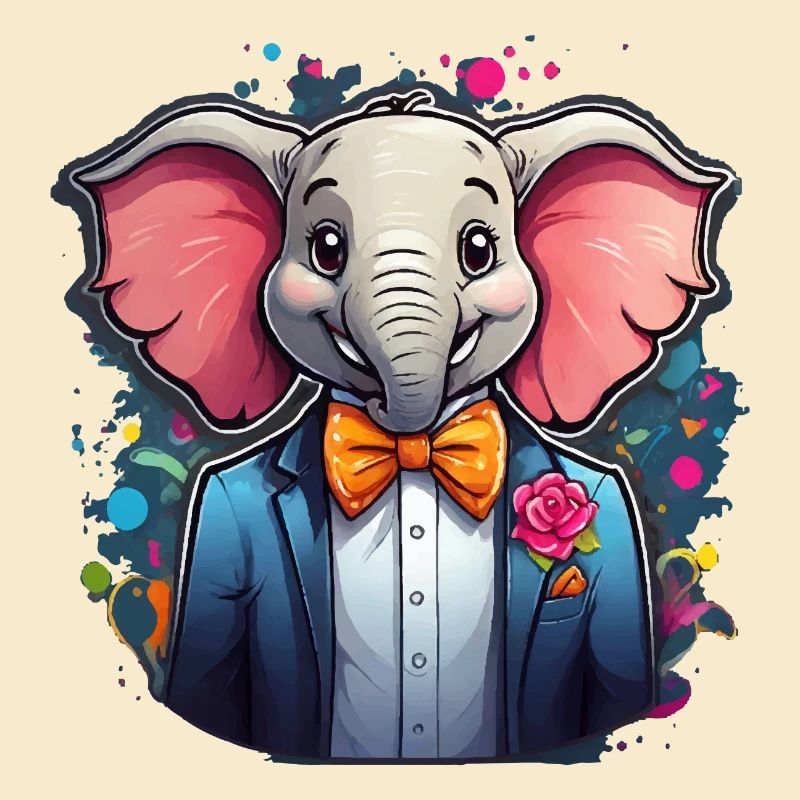Funny Comic Elephant