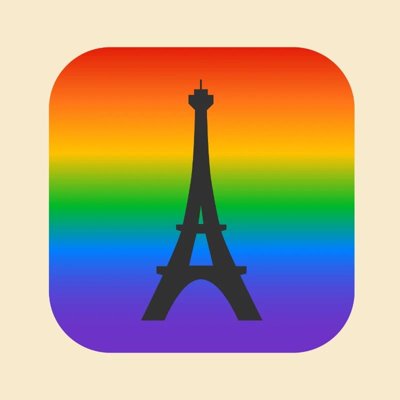 Pariser Regenbogen-Eiffelturm
