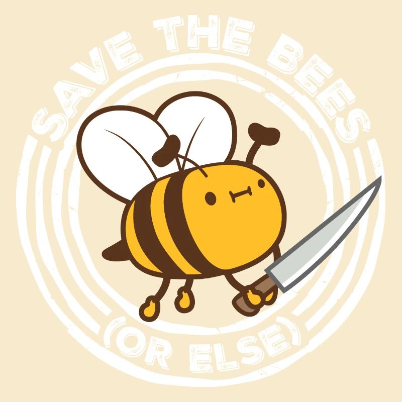 Rette die Bienen oder sonst Messer Spaß Süße Biene Imker