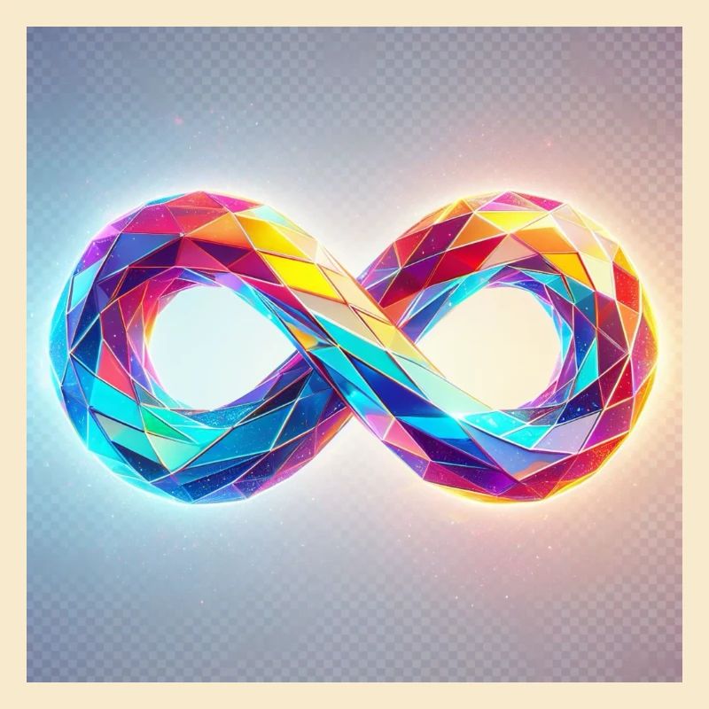 Infinity, prism rainbow